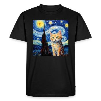 Chat, motif félin - T-shirt Premium bio Homme - noir - Devant - Nico (187cm)