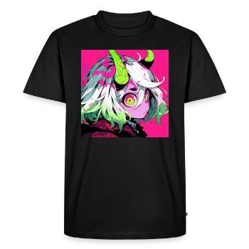 Anime, Demon Girl, Waifu, Japan - Men's Premium Organic T-Shirt - black - Front - Nico (187cm)
