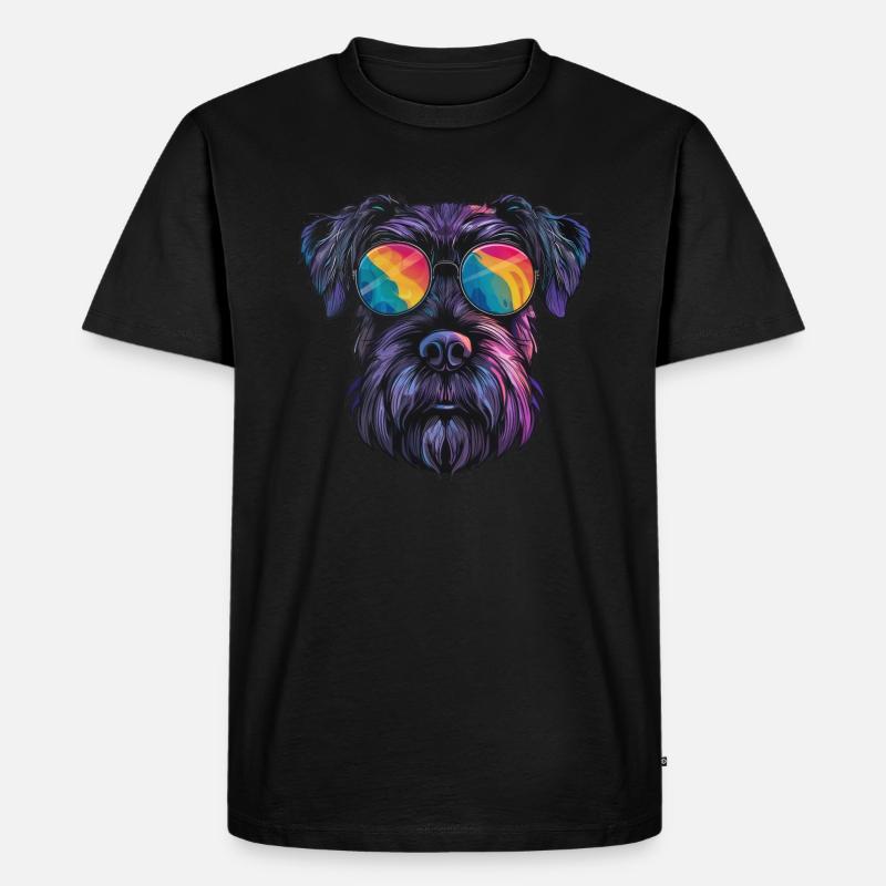 Schnauzer Géant, Schnauzer Géant, Chien - T-shirt Premium bio Homme - noir