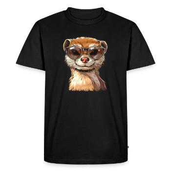 Mongoose, mongoose, sunglasses, summer, gift - Men's Premium Organic T-Shirt - black - Front - Nico (187cm)