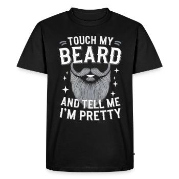 Barbe Moustache Barbu Hommes - T-shirt Premium bio Homme - noir - Devant - Nico (187cm)