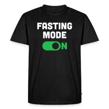 Mode de jeûne activé - T-shirt Premium bio Homme - noir - Devant - Nico (187cm)