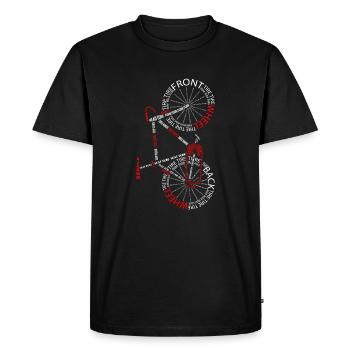 Vélo de route vélo d'anatomie vélo debout - T-shirt Premium bio Homme - noir - Devant - Nico (187cm)