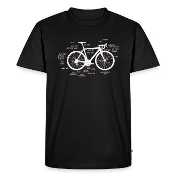 Vélo de course Anatomie Vélo de course - T-shirt Premium bio Homme - noir - Devant - Nico (187cm)