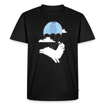 Alpaga Skydive Skydiving Skydiver - T-shirt Premium bio Homme - noir - Devant - Nico (187cm)