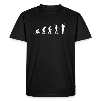Flûte flûte joueur flûte joueur évolution flûte - T-shirt Premium bio Homme - noir - Devant - Nico (187cm)