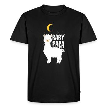 Alpaca Baby Paca - Alpaca Llama sommeil sommeil - T-shirt Premium bio Homme - noir - Devant - Nico (187cm)