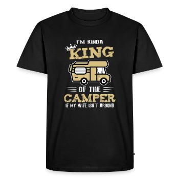 Womo Camper King When Wife Not Da Rv - Men's Premium Organic T-Shirt - black - Front - Nico (187cm)