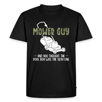 Jardinier est plus sexiste que la piscine jeune tondeuse - T-shirt Premium bio Homme - noir - Devant - Nico (187cm)