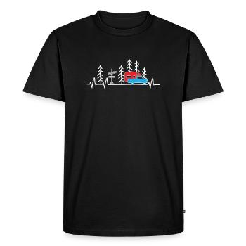 Camping Campeur Cabine de décanter cardiaque - T-shirt Premium bio Homme - noir - Devant - Nico (187cm)