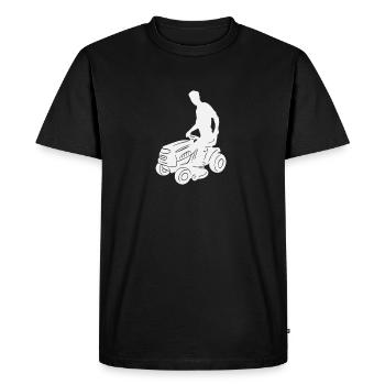 Lawn tractor lawn mowing mowers sit mower lawnmower - Men's Premium Organic T-Shirt - black - Front - Nico (187cm)