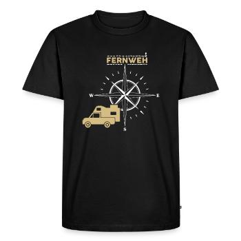Pickup mit Wohnkabine Absetzkabine Fernweh - Männer Premium Bio T-Shirt - Schwarz - Vorne - Nico (187cm)