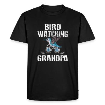 Bird Watching Grandpa Observateur des oiseaux Birdwatching - T-shirt Premium bio Homme - noir - Devant - Nico (187cm)