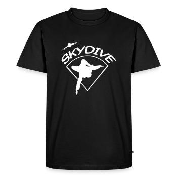 Skydive skydivers in free fall - Men's Premium Organic T-Shirt - black - Front - Nico (187cm)
