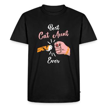 Best Cat Aunt Ever Aunt with Cat Faust - Men's Premium Organic T-Shirt - black - Front - Nico (187cm)