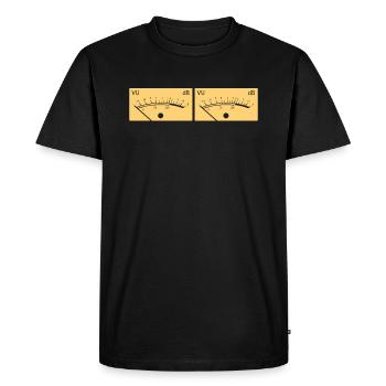 Afficher le volume du compteur VU - T-shirt Premium bio Homme - noir - Devant - Nico (187cm)