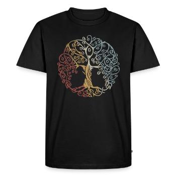 Tree Of Life Style Rétro Vintage - T-shirt Premium bio Homme - noir - Devant - Nico (187cm)
