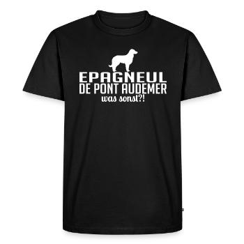 EPAGNEUL DE PONT AUDEMER quoi d’autre Chiens Wilsigns - T-shirt Premium bio Homme - noir - Devant - Nico (187cm)