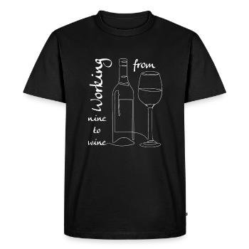 Working nine to wine - Working from nine to wine - Men's Premium Organic T-Shirt - black - Front - Nico (187cm)