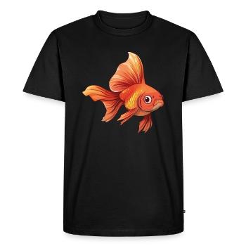 Poisson rouge Veiltail - T-shirt Premium bio Homme - noir - Devant - Nico (187cm)