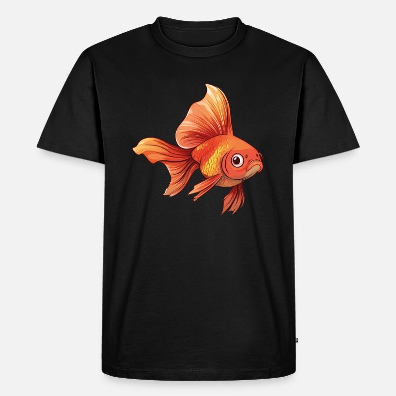 Schleierschwanz Goldfisch - Männer Premium Bio T-Shirt - Schwarz