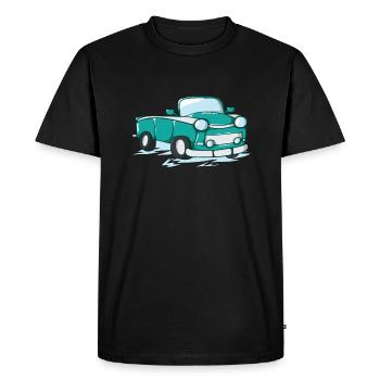 Auto Trabi en bande dessinée - T-shirt Premium bio Homme - noir - Devant - Nico (187cm)