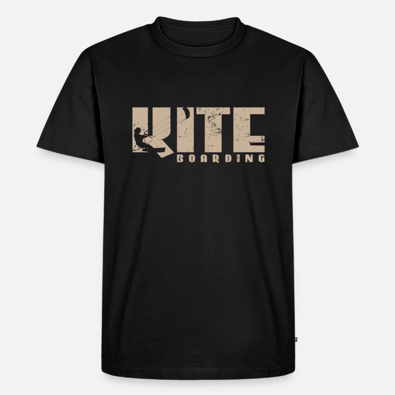 Kite Boarding - Männer Premium Bio T-Shirt - Schwarz