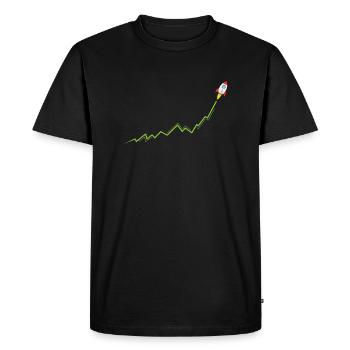 Internet contre Wall Street Course Rocket To The Moon - T-shirt Premium bio Homme - noir - Devant - Nico (187cm)