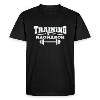 Training For Ragnarok Vikings - Men's Premium Organic T-Shirt - black - Front - Nico (187cm)
