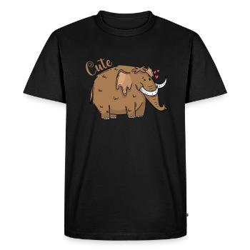 Mammoth is in love - Men's Premium Organic T-Shirt - black - Front - Nico (187cm)