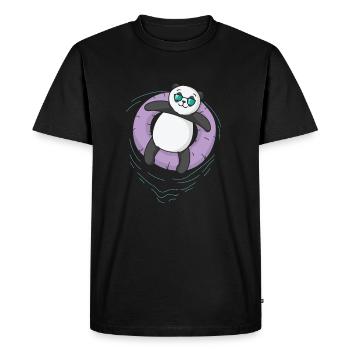 Panda en train de se détendre - T-shirt Premium bio Homme - noir - Devant - Nico (187cm)