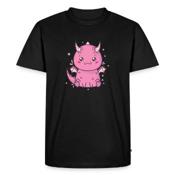 petit bébé dragon créature mythique conte de fées - T-shirt Premium bio Homme - noir - Devant - Nico (187cm)
