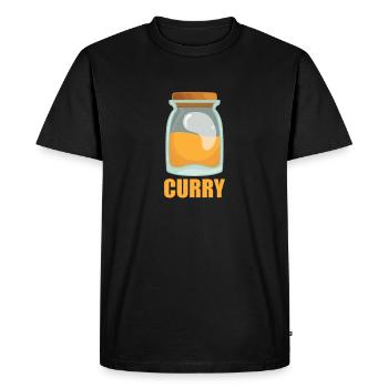 Curry saveur épice cuisine - T-shirt Premium bio Homme - noir - Devant - Nico (187cm)