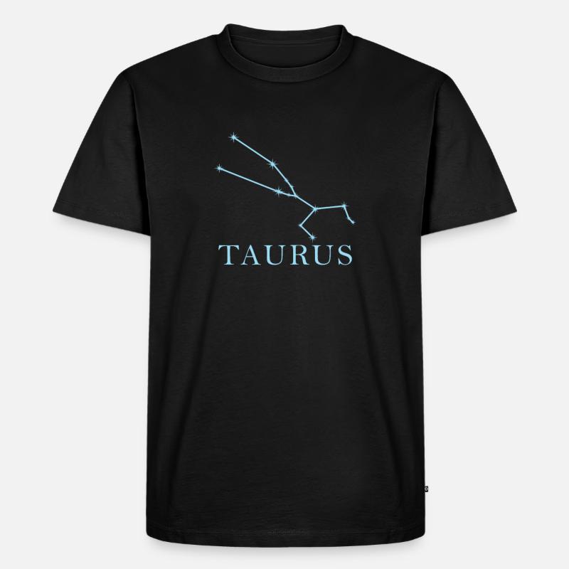 Sternkonstellation Sternzeichen Stier - Männer Premium Bio T-Shirt - Schwarz