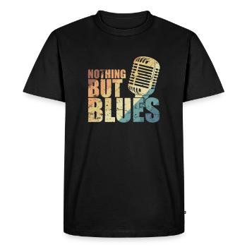 Rien que de la trompette de musique blues - T-shirt Premium bio Homme - noir - Devant - Nico (187cm)