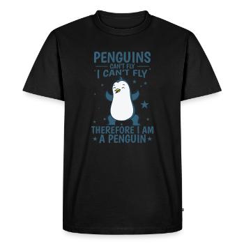 Les pingouins ne peuvent pas voler Je suis un oiseau pingouin - T-shirt Premium bio Homme - noir - Devant - Nico (187cm)