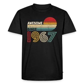 1967 Gift Birthday vintage Spruch - Men's Premium Organic T-Shirt - black - Front - Nico (187cm)