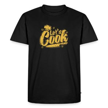 Let's Cook Chef Hobby Food Kitchen - Men's Premium Organic T-Shirt - black - Front - Nico (187cm)