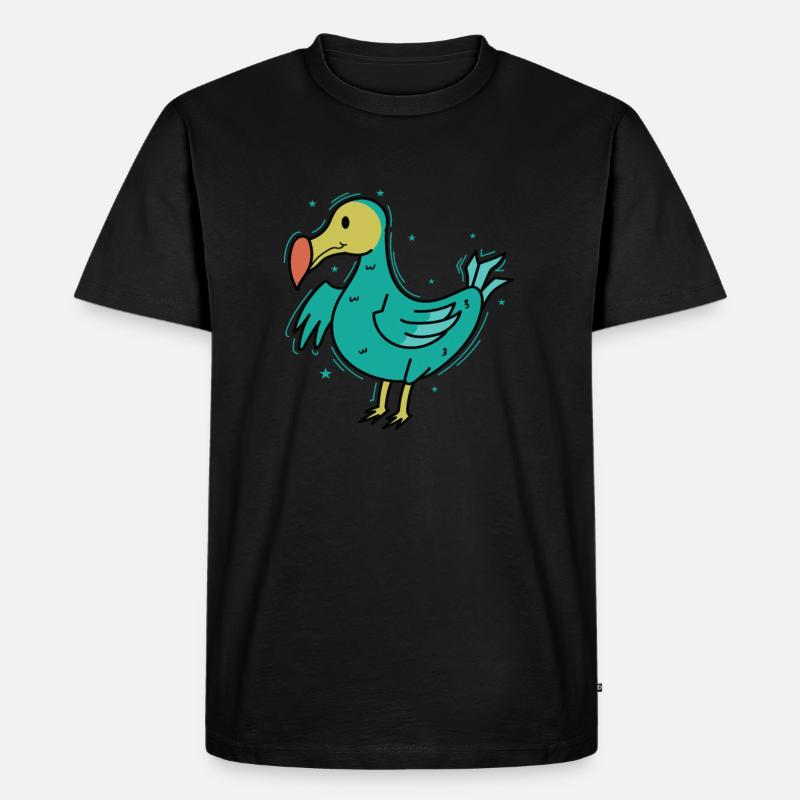 netter Dodo Vogel aus Mauritius - Männer Premium Bio T-Shirt - Schwarz