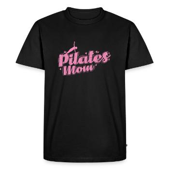 Pilates Mom Sport Powerhouse Fitness - Men's Premium Organic T-Shirt - black - Front - Nico (187cm)