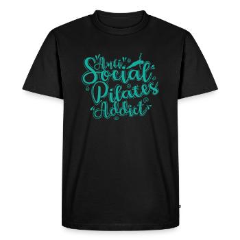 Anti Social Pilates Addict Powerhouse - Men's Premium Organic T-Shirt - black - Front - Nico (187cm)