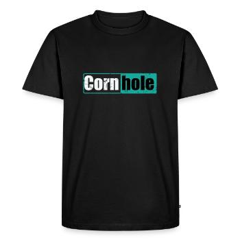 Cornhole Game Leisure Hobby - Men's Premium Organic T-Shirt - black - Front - Nico (187cm)