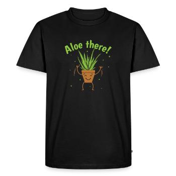 L’aloès là-bas! Crème d’Aloe Vera Cosmétiques - T-shirt Premium bio Homme - noir - Devant - Nico (187cm)