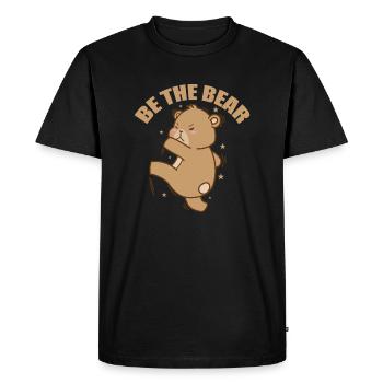 Soyez l’animal de la forêt de l’ours - T-shirt Premium bio Homme - noir - Devant - Nico (187cm)