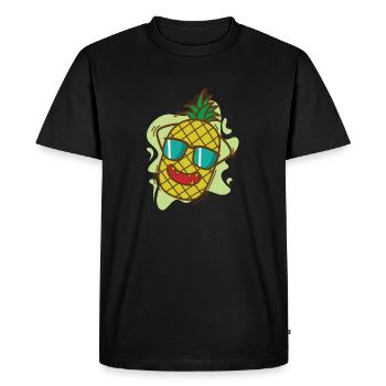Refroidissements d’ananas en vacances fruits tropicaux sucrés - T-shirt Premium bio Homme - noir - Devant - Nico (187cm)