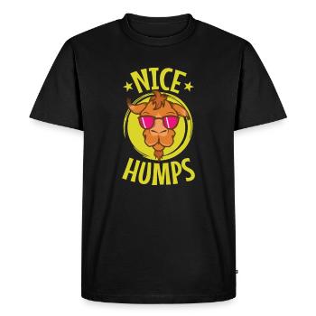 nice humps cool camel dromedary - Men's Premium Organic T-Shirt - black - Front - Nico (187cm)