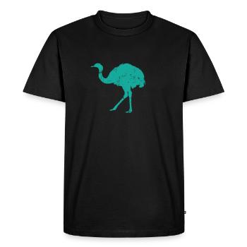 Désert animal de ratite d’autruche - T-shirt Premium bio Homme - noir - Devant - Nico (187cm)