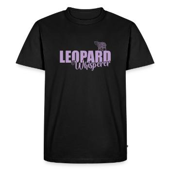 Leopard Whisperer Big Cat Predator - Men's Premium Organic T-Shirt - black - Front - Nico (187cm)