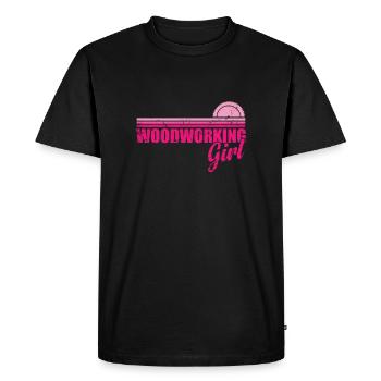 Travailleuse du bois Travailleuse forestière - T-shirt Premium bio Homme - noir - Devant - Nico (187cm)