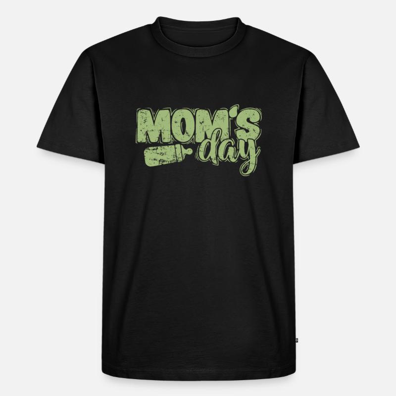 Mom's Day Mami Mutter - Männer Premium Bio T-Shirt - Schwarz